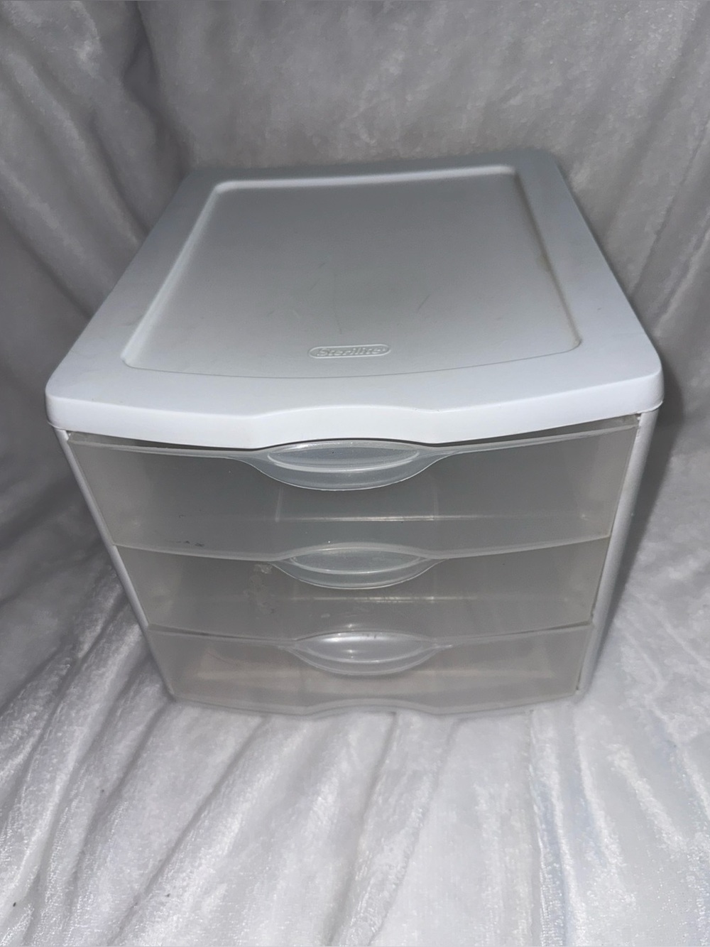 White 3-Drawer Plastic Storage Organizer